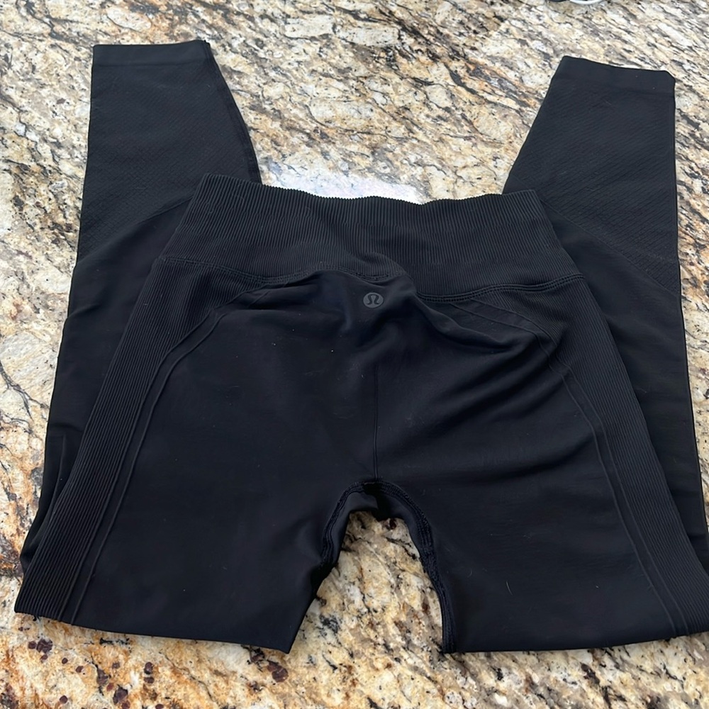 Size 4 Lululemon black leggings.